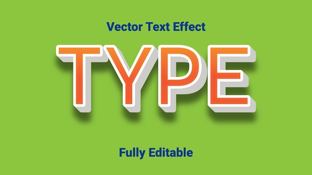 Vector efecto de texto vectorial editable