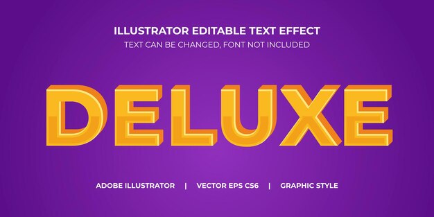 Efecto de texto vectorial Estilo gráfico de Illustrator Título de lujo
