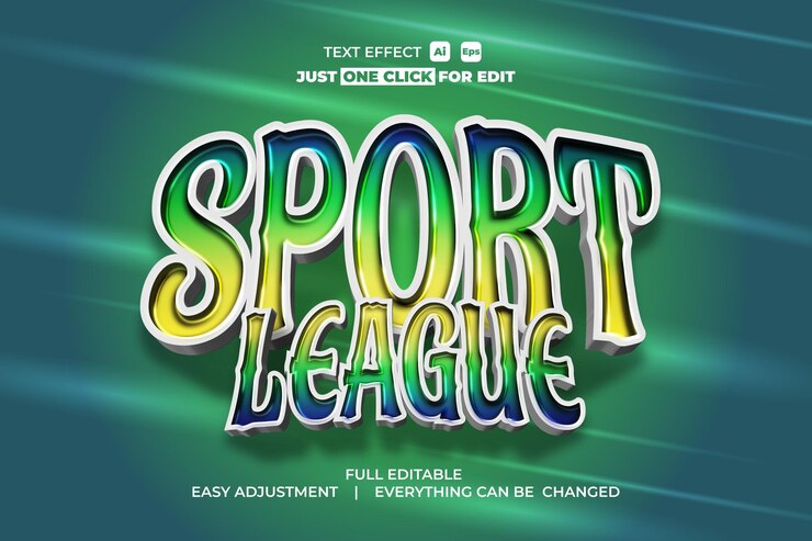 Vector efecto de texto vectorial de evento deportivo editable