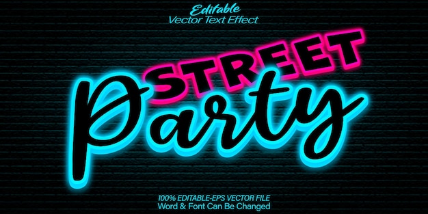 Efecto de texto vectorial de fiesta editable Alfabeto verde Hip Hop Rap