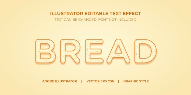 Efecto de texto vectorial Illustrator estilo gráfico Pan