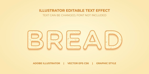 Efecto de texto vectorial illustrator estilo gráfico pan