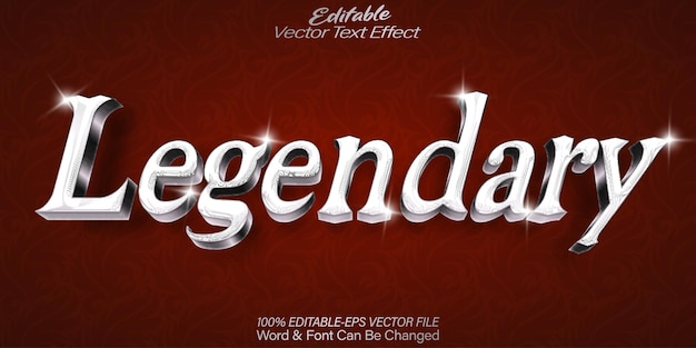 Efecto de texto vectorial legendario Editable Alfabeto Reino histórico Emperador antiguo