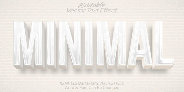 Efecto de texto vectorial mínimo Editable alfabeto blanco negro seda base moderna