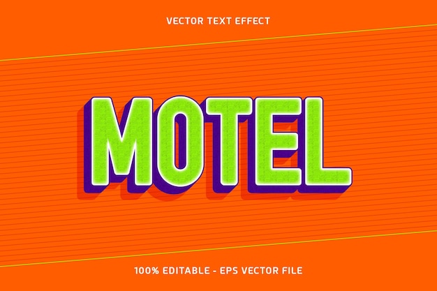 Efecto de texto vectorial de motel