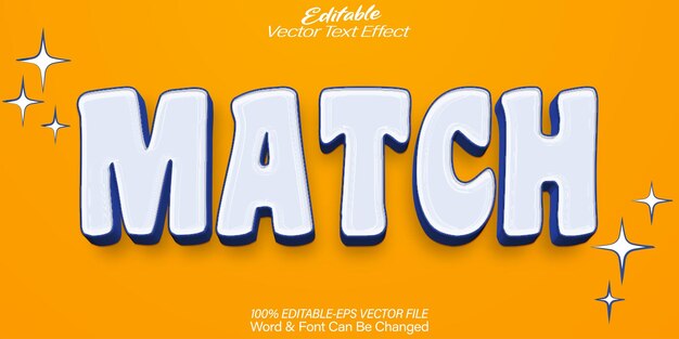 Efecto de texto vectorial del partido Editable Alfabeto Deporte Juego de fútbol Puntuación de fútbol Gol