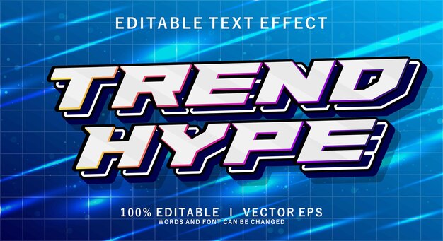 efecto de texto vectorial de publicidad de tendencia con diseño de estilo moderno