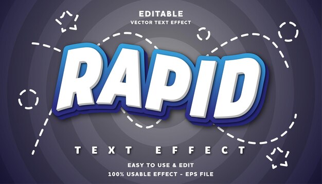 efecto de texto vectorial rápido editable con un diseño de estilo moderno que se puede utilizar para el logotipo o la campaña de la empresa