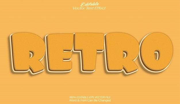 Vector efecto de texto vectorial retro editable alfabeto vintage historia antigua