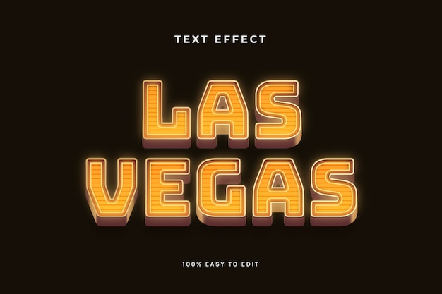 Efecto de texto de las vegas