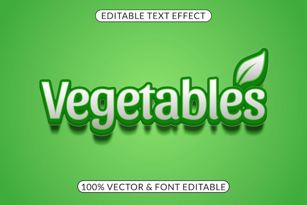 Efecto de texto vegetal fácilmente editable