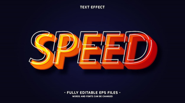 Efecto de texto de velocidad editable para cambiar la fuente y la palabra