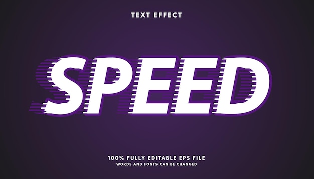 Vector efecto de texto de velocidad editable