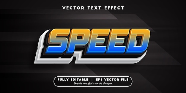 Efecto de texto de velocidad con estilo de fuente editable