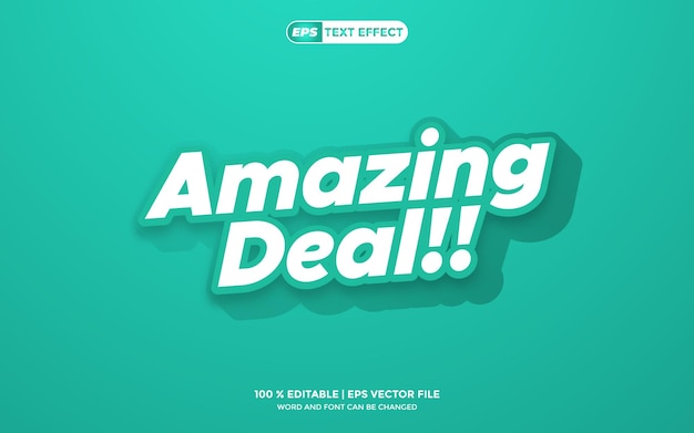 Efecto de texto de venta 3D editable por vectores