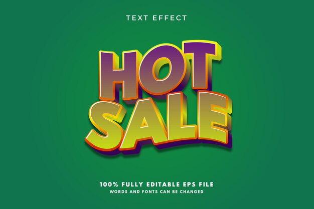 Efecto de texto de venta caliente editable
