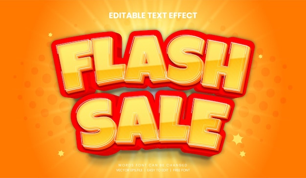 Efecto de texto de venta flash