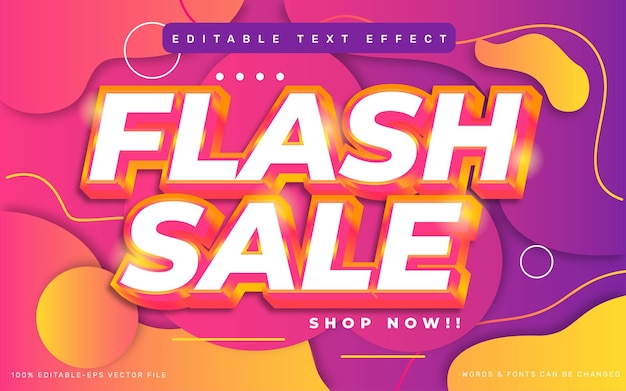 Efecto de texto de venta flash