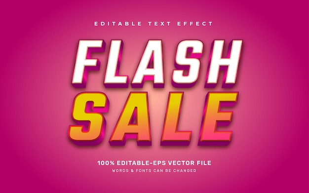 Efecto de texto de venta flash