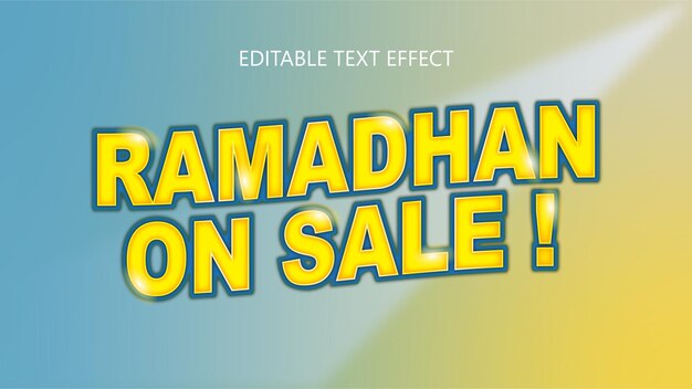 Efecto de texto de venta de Ramadán