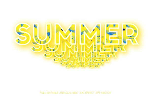 Efecto de texto de verano