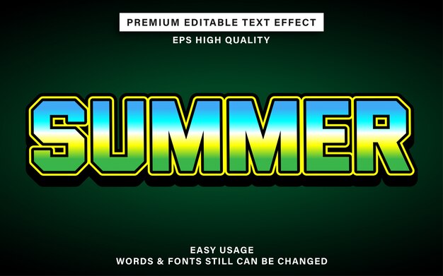 Efecto de texto de verano