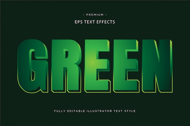 Efecto de texto verde 3d