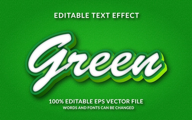 Efecto de texto verde creativo