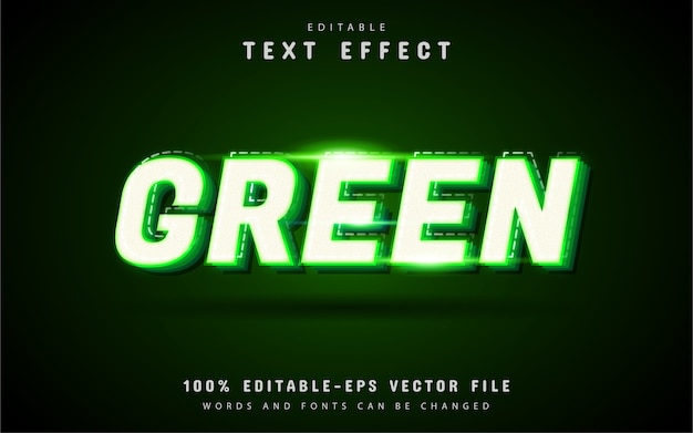 Efecto de texto verde con línea de puntos