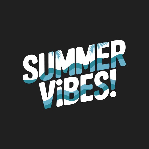 Efecto de texto de las vibraciones de verano