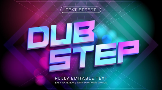 Efecto de texto vibrante 3d moderno Estilo de fuente editable