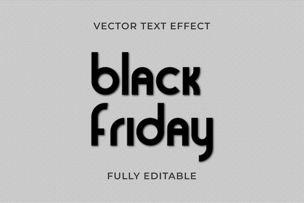 Efecto de texto de viernes negro