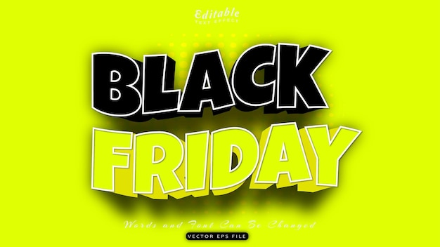 Efecto de texto de viernes negro