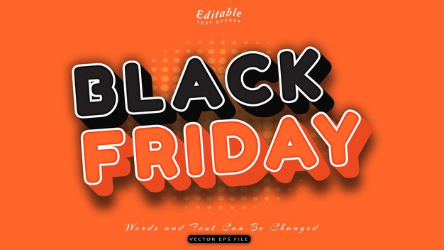 Efecto de texto de viernes negro
