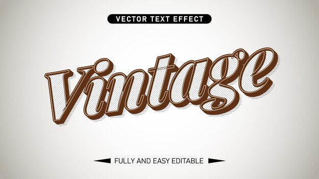Efecto de texto vintage para diseños retro