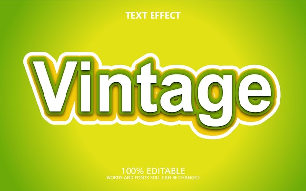 Efecto de texto vintage editable efecto de texto de estilo antiguo