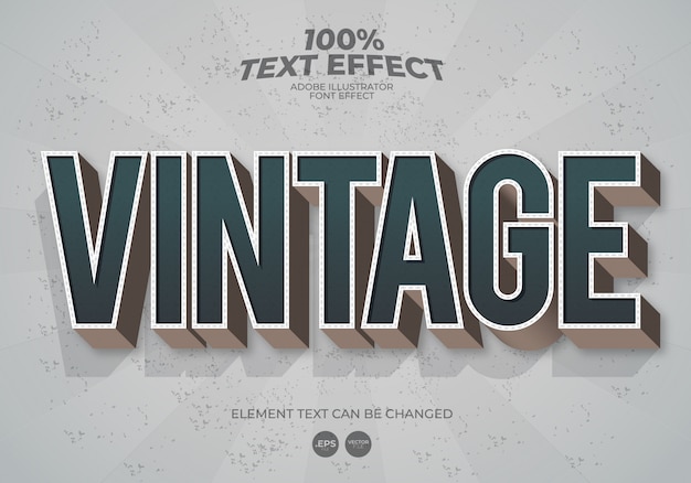 Efecto de texto vintage