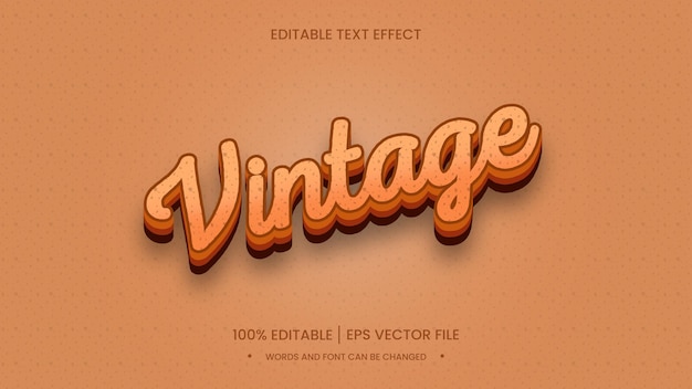 Efecto de texto vintage