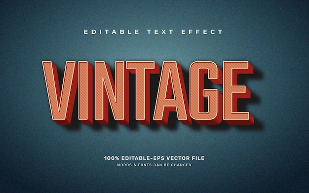 Efecto de texto vintage