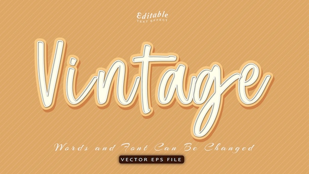 Efecto de texto vintage