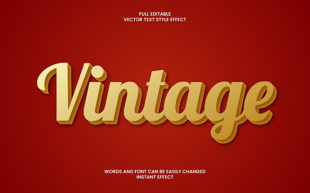 Efecto de texto vintage