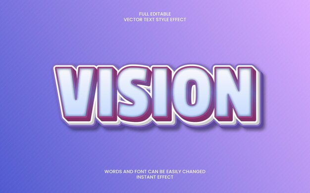 Efecto de texto de visión