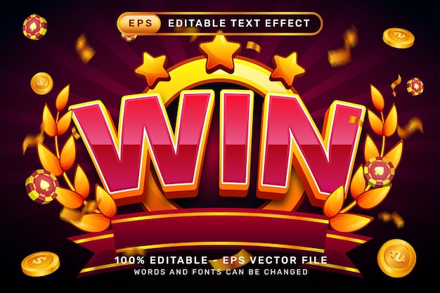 efecto de texto win 3d y efecto de texto editable con fondo claro