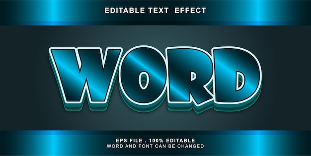Efecto de texto de Word editable