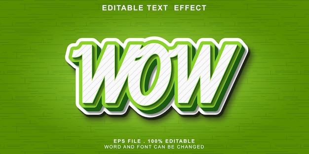 Vector efecto de texto wow