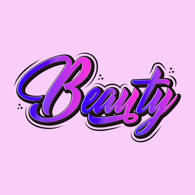 Vector efecto de textura de belleza tipografía vector de estilo de fuente