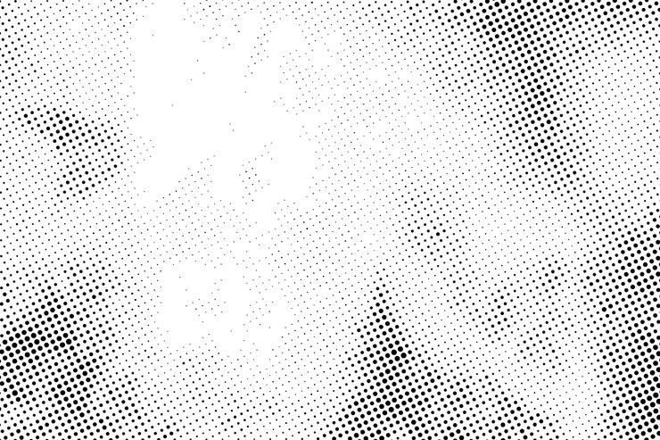 Vector efecto de textura de semitono abstracto negro vectorial.