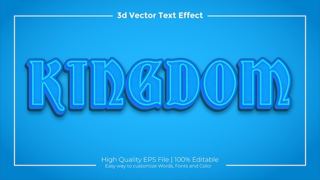 Efecto de título de texto 3d vector eps de alta calidad totalmente editable