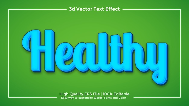 Efecto de título de texto 3d vector eps de alta calidad totalmente editable