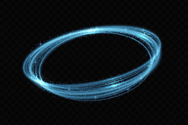 Efecto de trazado de luz de neón de círculo vectorial